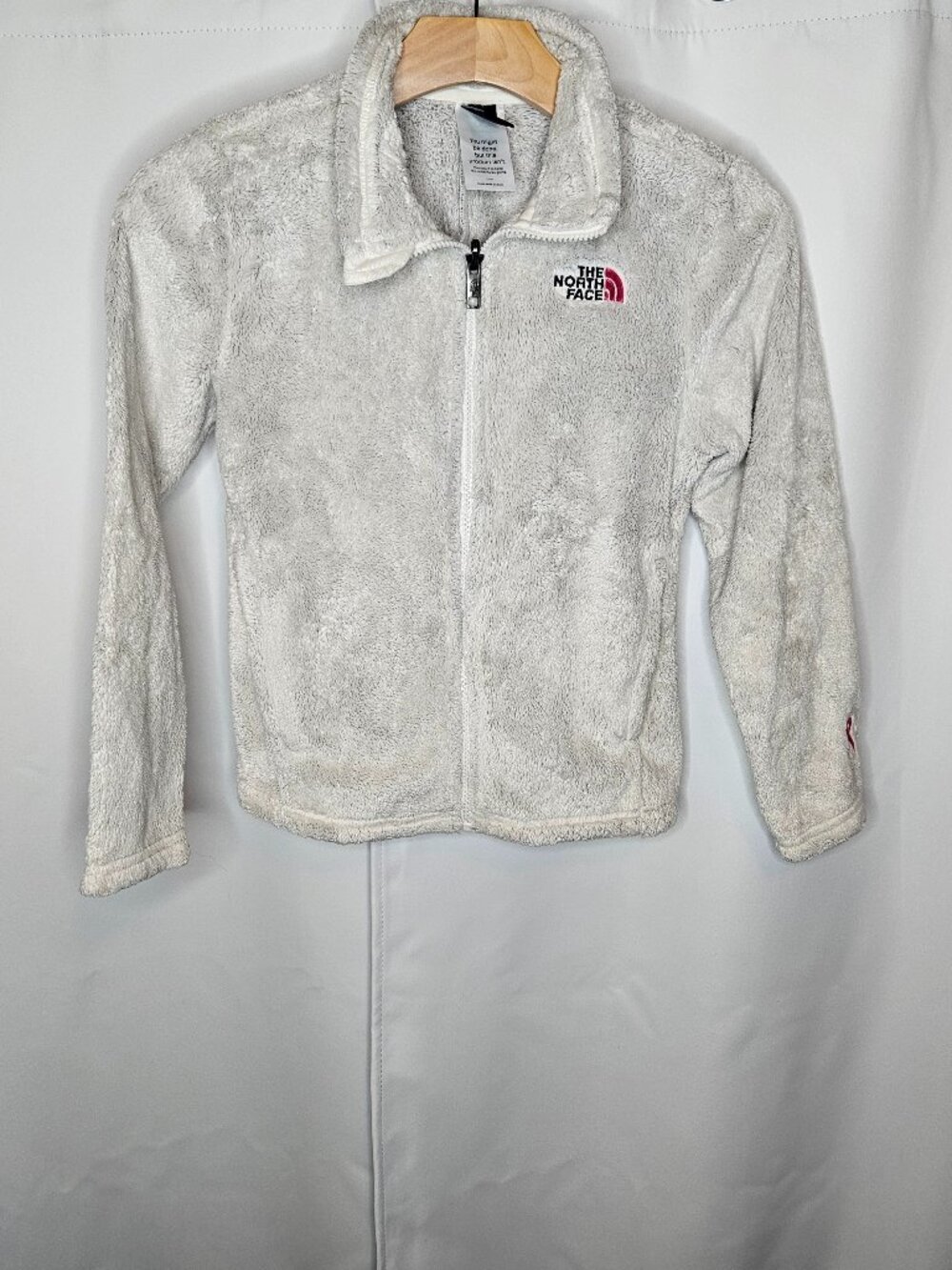 The North Face Girls Osolita Full-Zip High-Pile Fuzzy Fleece Jacket Sz Medium